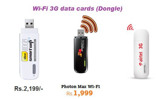 Wi Fi 3g Data Card Dongle Idea Airtel And Tata Docomo