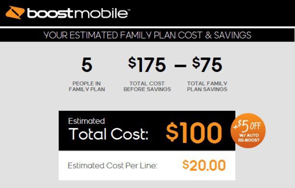 family plan on boost mobile