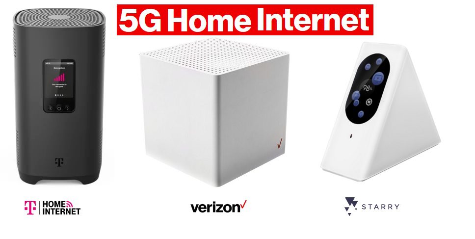 5G Fixed Home Internet comparison: T-Mobile, Verizon, and Starry