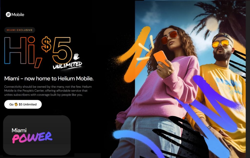 Helium Mobile Launches $5 Unlimited Plan in Miami